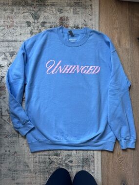 The Post Unhinged Periwinkle Blue Crewneck Sweatshirt Women’s Small